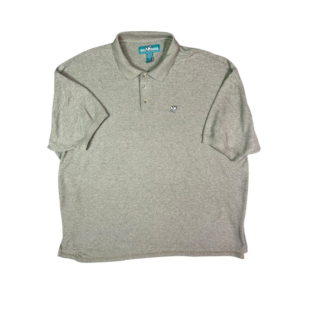 Big Dogs Short Sleeve Polo Shirt Dog Embroidered Logo Men' Size 4X Green